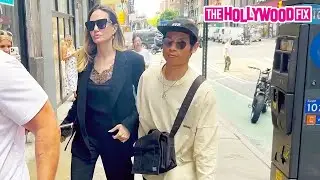 Angelina Jolies Bodyguard Slams The Door In Her Sons Face While Out Shopping In New York, NY