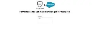 Set maximum length textarea