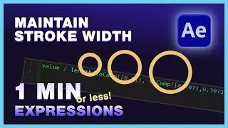 Keep Stroke Width the Same - After Effects Expression