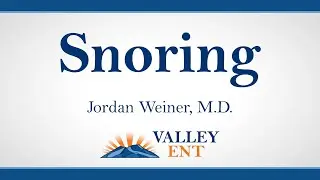 Dr. Jordan Weiner discusses the causes of and treatments for snoring.