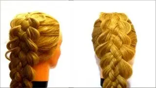 Коса из 5 прядей.Как заплести косу.5 strand braid