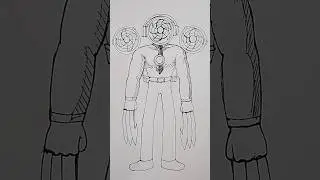 How to draw Titanfanman ขั้นตอนวาดไททันพัดลมแมน  #วันนี้ที่shorts #10days10shortsTH