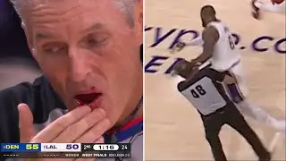 LeBron Accidentally Bumps Ref Scott Foster