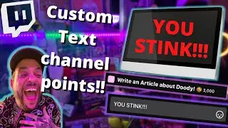 CUSTOM TEXT ON SCREEN TUTORIAL! - Twitch Channel Points Redemptions!