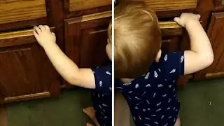 Toddler bypasses child lock to get to the candy 