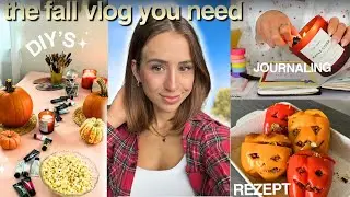 FALL VIBES 📖🍂🧸🕯️ veganes Rezept, DIY's, Kürbis bemalen, Herbst Deko!