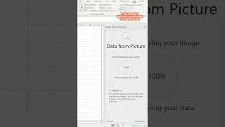 🚀  Import data from picture into excel⚡️ #excel # #howto #tutorial #excel365 #shorts