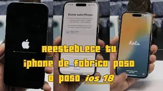 Como Restablecer tu iPhone de fabrica y cerrar sesión de tu cuenta iCloud (IOS18).