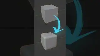 How to make round corners of cube in Blender, bevel modifier #blender #3d #cgian