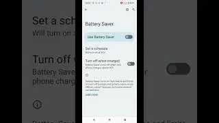 Power saving mode and its settings in a Motorola smartphone 