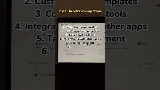 Benefits of using Notion. #notion #productivity #organization