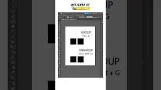 How to Group and ungroup objects in Adobe Illustrator [ Designer pf all time ] #shorts #Illustrator