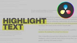 How to Highlight Text in Davinci Resolve 18 Fusion