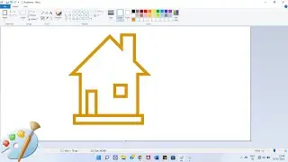 How To Draw House Logo in MS Paint | Ms Paint | Easy step |