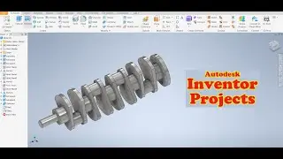 Autodesk Inventor Tutorial  Model #28 - Engine Crank Shaft