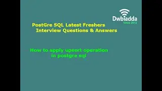 How to apply upsert operation in postgre sql | PostgreSQL Tutorial