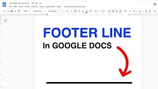 How To Add A Line In Footer In Google Docs