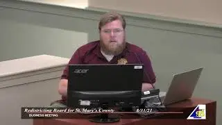 8/31/21 Redistricting Board for St. Mary's County
