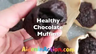 Healthy Chocolate Muffins, Healthy Snack, Healthy Breakfast, Healthy Chocolate muffins with oats