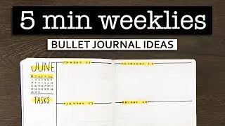 5 Minute Weekly Spreads 💜 Quick and simple bullet journal layouts