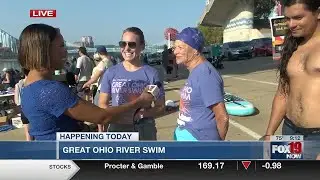 Hundreds of swimmers participate in the Great Ohio River Swim