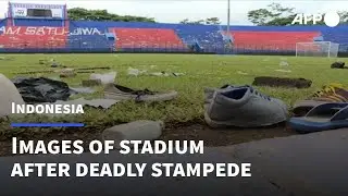 Indonesia: Images inside Kanjuruhan stadium after deadly stampede | AFP