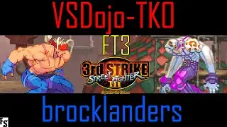 Street Fighter III: Third Strike - VSDojo-TKO [Alex] vs brocklanders [Necro] (Fightcade FT3)