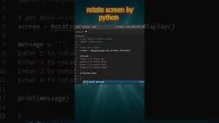 rotate your desktop screen using python rotate-screen library