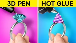 GLUE GUN vs 3D PEN || Creative DIY Ideas and Cool Hacks