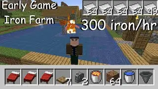 How to Build a Simple Early Game Iron Farm (Java 1.21)