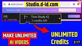 0 Credit Left | Studio.d-id.com | D id Error | Ai Video Generating Problem Make unlimited ai videos