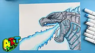 How to Draw GODZILLA ATOMIC BLAST