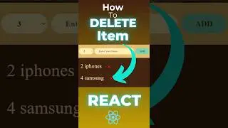 Delete items in react js #reactjs #reactjstutorial #webdevelopment #coding