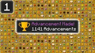 Getting ALL 1,141 Advancements in Minecraft - Day 1