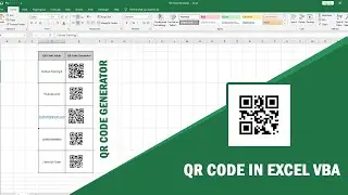 How to generate QR Code in Excel using VBA | Create QR Code In Excel