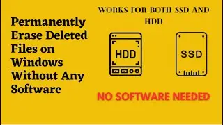 How to permanently erase deleted files on Windows without any software ?