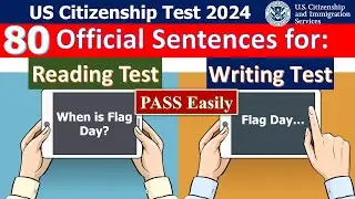 NEW 2024 - USCIS OFFICIAL English Reading and Writing Test for US Citizenship Interview