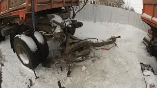 Меняем втулки с пальцами на дышле. прицеп НеФАЗ