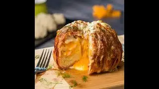 Bacon Wrapped Cheddar Stuffed Cauliflower