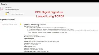 PDF Digital Signature Laravel | Digital Signature Using TCPDF Laravel | TCPDF in Laravel | CodeInfo