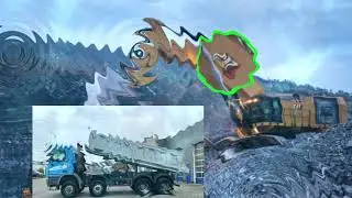8min Audio sound digging effect mining ambient excavation Caterpillar 6015B Excavator Liebherr 974