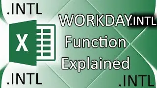 How to use WORKDAY.INTL Function in Excel 2016