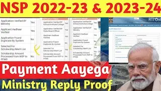 RTI Reply ☑️ NSP Scholarship All Scheme 2024🔥| NSP Payment Kab Aayega | NSP New Update Today✅