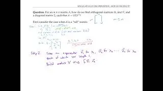 Singular Value Decomposition - How To Find It