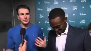 Captain America Civil War Chris Evans & Anthony Mackie D23 Expo 2015 Interview