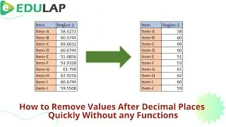 How to Remove values after decimal places quickly without any formula