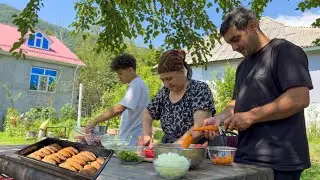 RELAXING VILLAGE AZERBAIJAN | GRANDMA COOKING IN VILLAGES NATURE | UNIQUE RECIPE FROM GRANDMA NAILA