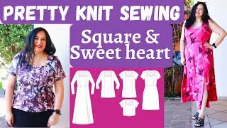 GORGEOUS knit SWEET HEART & SQUARE necklines. Many options! easy sewing. Lenox (Love Notions).