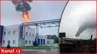 Strong blast in oil plant in Russia’s Omsk region - Footage of explosion