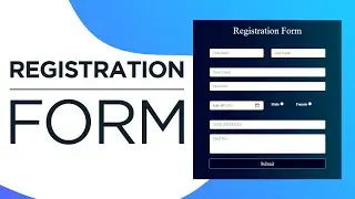 Registration form | Create Registration Form In Html , CSS and Bootstrap | Design Registration Form